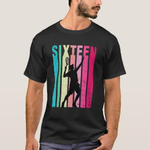 16th Birthday Retro Tennis Boys Girls 16 Years Old T-Shirt