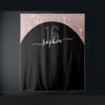 16th Birthday Rose Gold Glitter Arch Personalised Tapestry<br><div class="desc">Rose gold glitter, blush pink, and black sweet 16 birthday party photo backdrop or table background to create your own photobooth at a modern and elegant celebration for the teenager celebrating their sixteenth birthday. Write in any custom age and name or personalised text for a fun birthday tapestry wall hanging...</div>