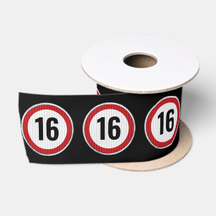 16th Birthday Speed Limit  Satin Ribbon