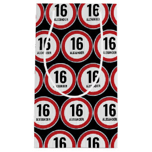 16th Birthday Speed Limit Small Gift Bag