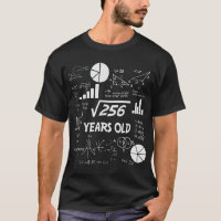 16th Birthday Square Root of 256 Math 16 Years Old