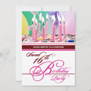 16th Birthday Surprise Party Invitations