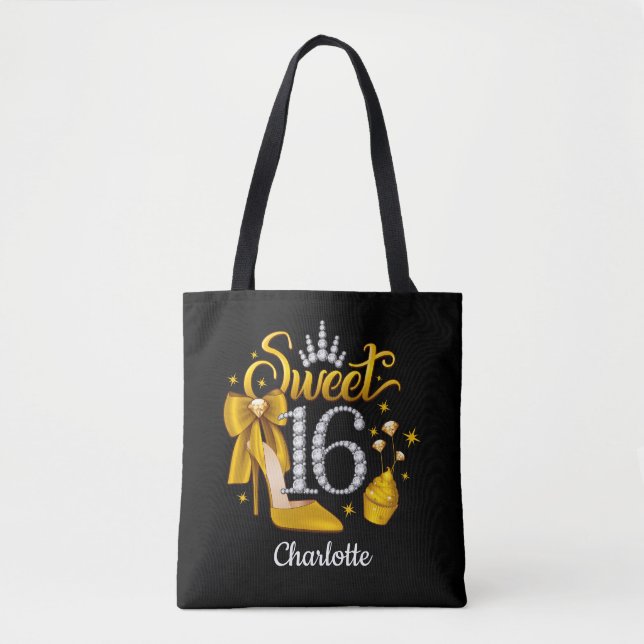 16th Birthday. Sweet 16 girl’s Tote Bag (Front)