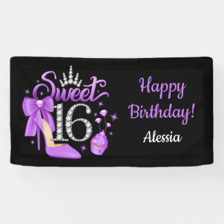 16th Birthday. Sweet 16 girls Banner