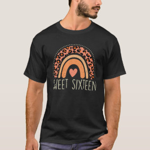 16Th Birthday Sweet 16 Sixn Year Old Girl Leopard T-Shirt