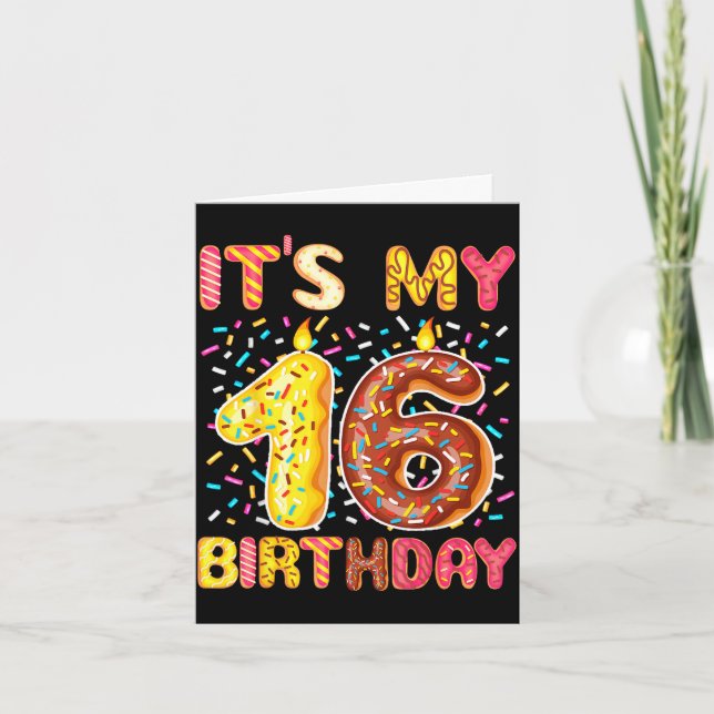 16th birthday sweet donu  card (Front)