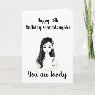 ***16th BIRTHDAY*** TO OUR "LOVELY GRANDDAUGHTER" Card