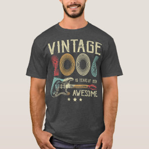 16th Birthday Womens Mens Vintage Awesome 2006 Gui T-Shirt