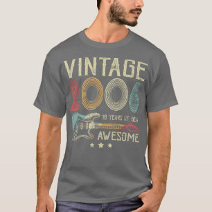 16th Birthday Womens Mens Vintage Awesome 2006 Gui T-Shirt