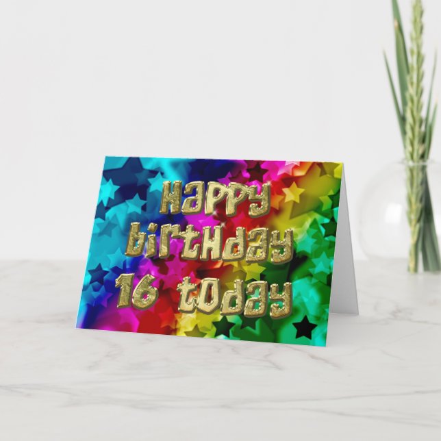 16th Bright stars birthday card (Front)