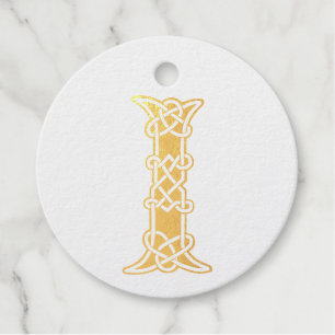 16th Century Celtic Knot Decorative Capital I Favour Tags