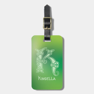 16th Century Celtic Knot Decorative Capital K Luggage Tag
