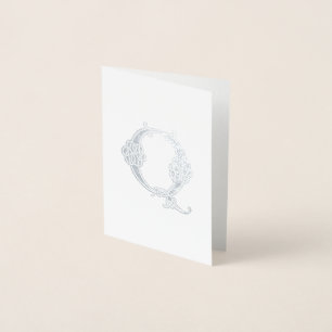 16th Century Celtic Knot Decorative Capital Q Foil Card