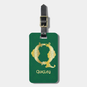 16th Century Celtic Knot Decorative Capital Q Luggage Tag