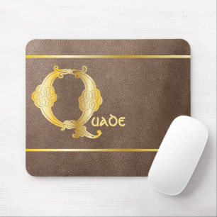 16th Century Celtic Knot Decorative Capital Q Mouse Pad