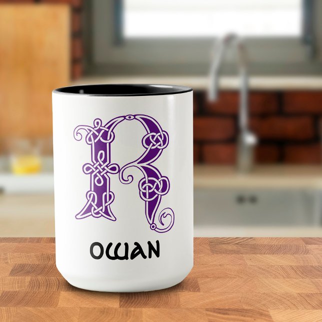 16th Century Celtic Knot Decorative Capital R Mug (Creator Uploaded)