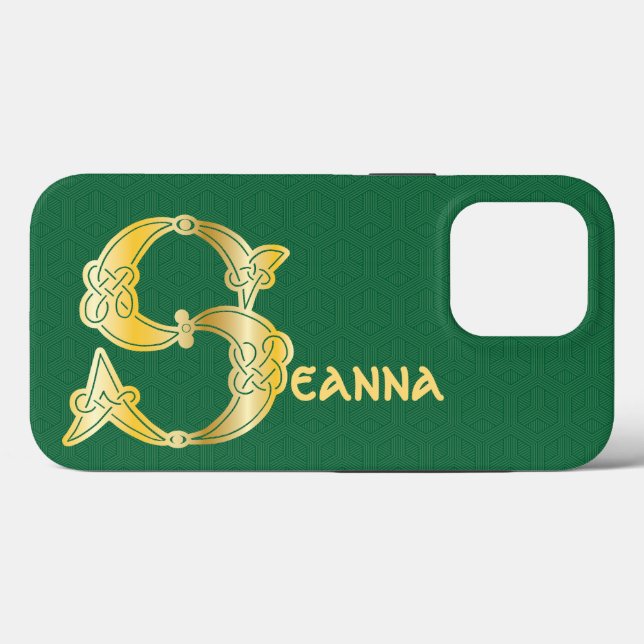 16th Century Celtic Knot Decorative Capital S Case-Mate iPhone Case (Back (Horizontal))