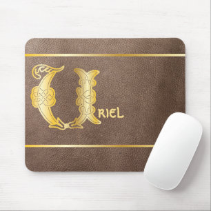 16th Century Celtic Knot Decorative Capital U Mouse Pad