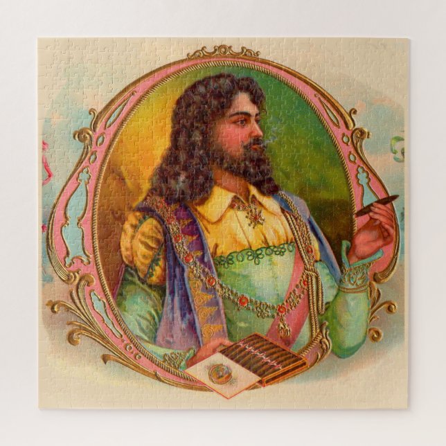 16th century cigar smoker jigsaw puzzle (Vertical)