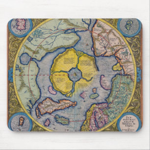 16th Century Mercator North Pole Map Mouse Pad