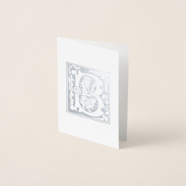 16th Century Mythic Creatures Decorative Capital B Foil Card (Front)