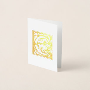 16th Century Mythic Creatures Decorative Capital C Foil Card