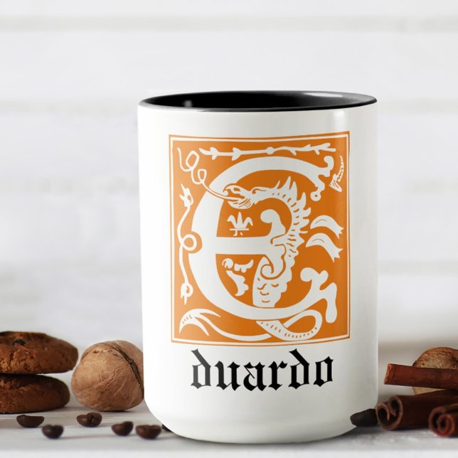 16th Century Mythic Creatures Decorative Capital E Mug (Creator Uploaded)