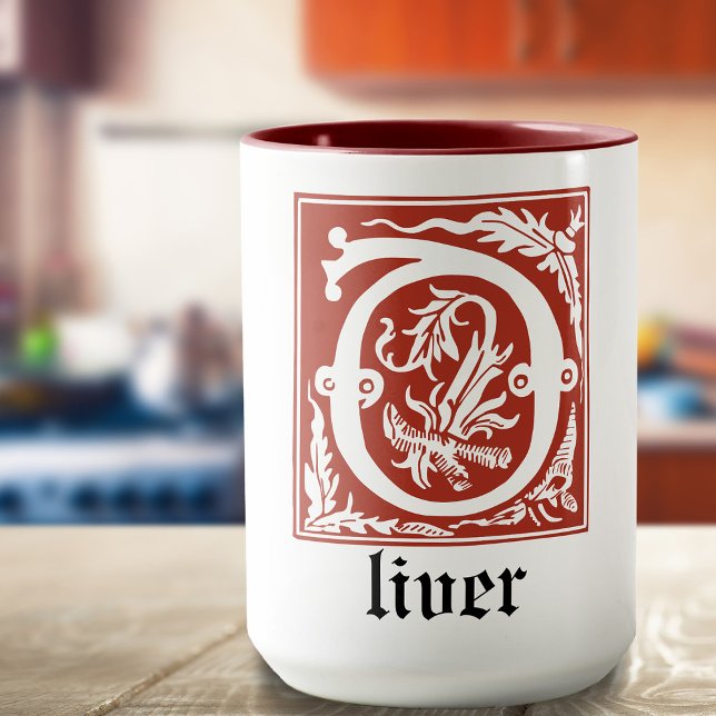 16th Century Mythic Creatures Decorative Capital O Mug (Creator Uploaded)