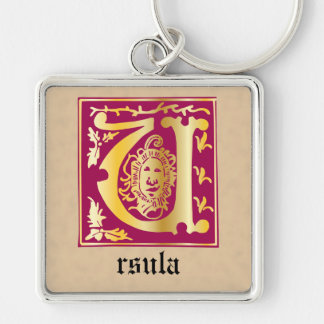 16th Century Mythic Creatures Decorative Capital U Key Ring