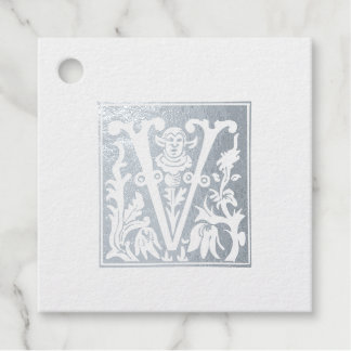 16th Century Mythic Creatures Decorative Capital V Favour Tags