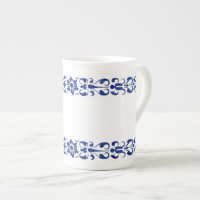 16th Century Roman Blue Ornamental Design