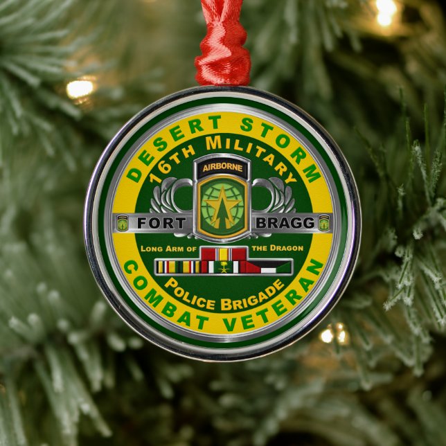16th Military Police Brigade Desert Storm Veteran Metal Tree Decoration (Tree)