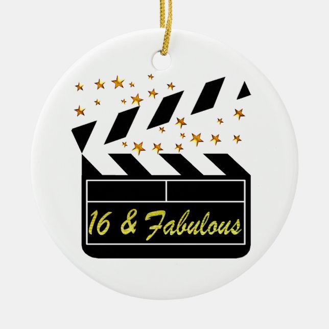 16TH MOVIE QUEEN CERAMIC TREE DECORATION (Front)