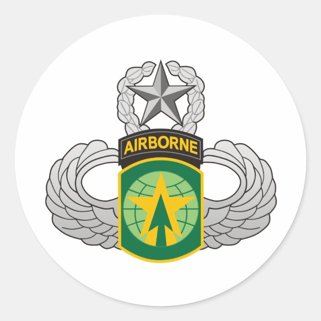 16th MP Brigade - Jump Wings Classic Round Sticker (Front)