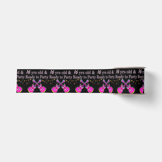 16TH ROCK STAR GROSGRAIN RIBBON (Front)