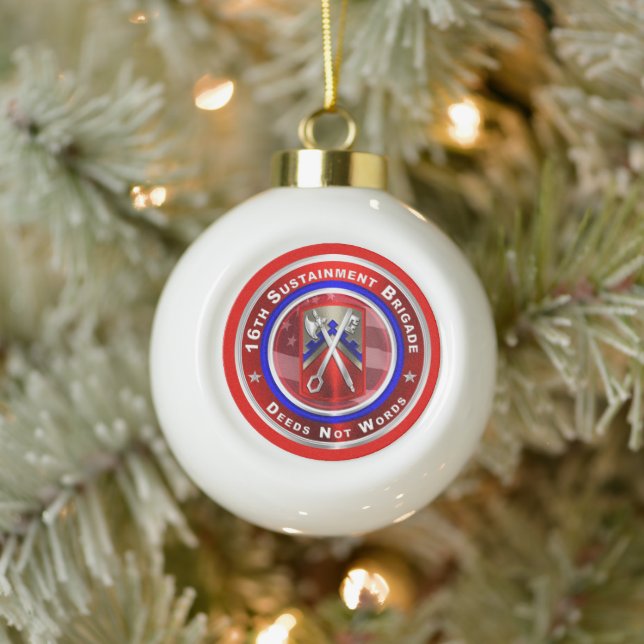 16th  Sustainment Command  Ceramic Ball Christmas Ornament (Tree)