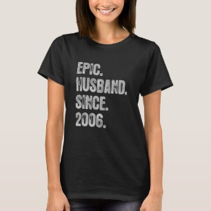 16th Wedding Aniversary For Him Epic Husband Since T-Shirt