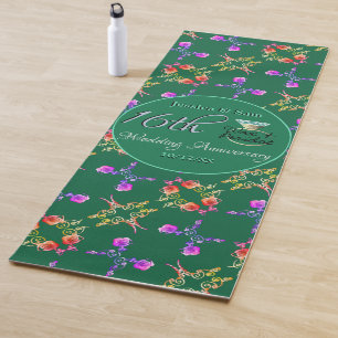 16th Wedding Anniversary Wax & Peridot  Yoga Mat