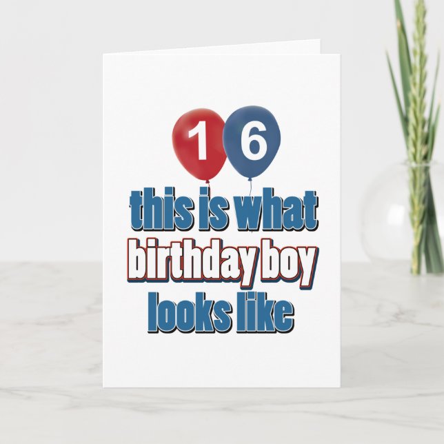 16th year birthday designs card (Front)