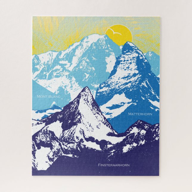 16x20 Alpine Peaks Puzzle for Colorblind People (Vertical)