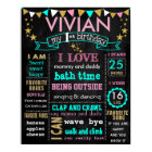 16x20" Birthday chalkboard sign personalised