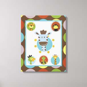 16x20 Canvas Art Nursery Print Jungle Tales Safari
