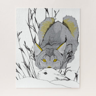 16x20 Lynx and Hare Puzzle for Colorblind People