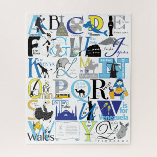 16x20 Travel Alphabet Puzzle for Colorblind People
