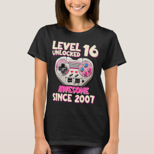 16yr BDay Girl  Gamer 16th 16 Year Old Birthday 20 T-Shirt
