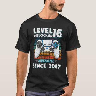 16yr BDay Son Boy Gamer 16th 16 Year Old Birthday T-Shirt
