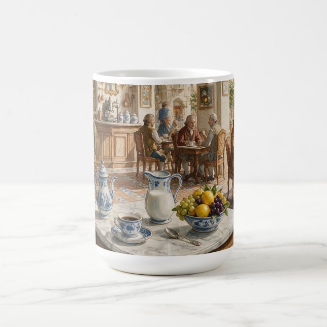 1700’s Sicilian Style Ceramic Palermo Coffee House Mug (Center)