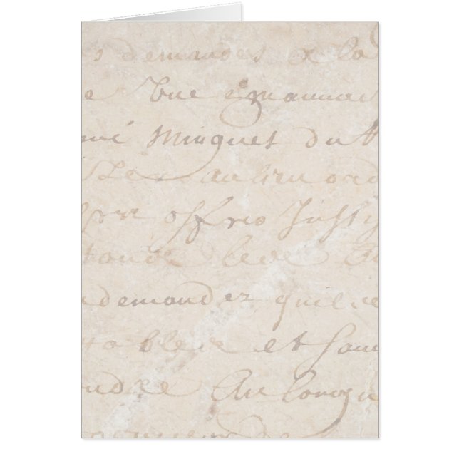 1700s Vintage French Retro Script Parchment Paper (Front)