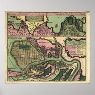 1703 Map of St. Petersburg Poster