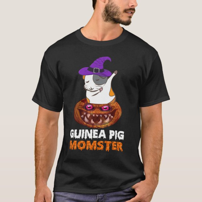 171 Guinea Pig Momster Pumpkin Monster Funny Hallo T-Shirt (Front)